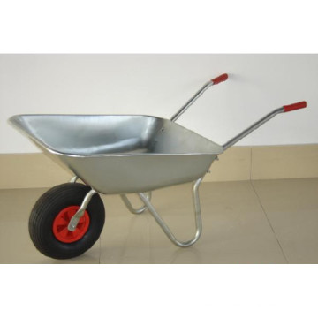 Carro pequeño para carretillas con bandeja de metal con una rueda neumática Wb5206